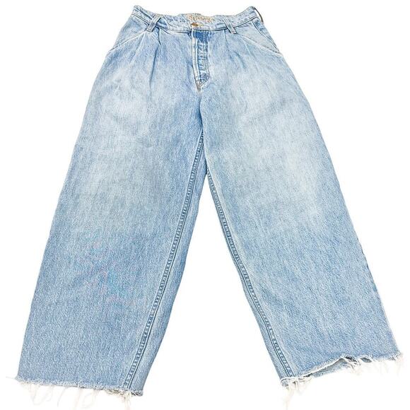 Mother Double Prep Fun Dip Flood Fray Nothing Else Like It Denim Jeans Size 24 - Picture 2 of 12